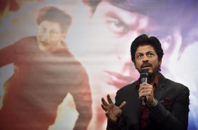Bollywood actor Shah Rukh Khan speaks during a news conference at Madame Tussauds in London, Britain April 13, 2016.  REUTERS/Hannah McKay