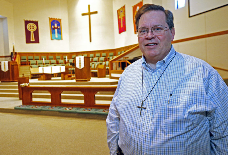 Senior pastor Warren Coile, of St. Mark's United Methodist Church poses for a photo in Brandon, Mississippi, on April 9, 2016.  Photo: AP