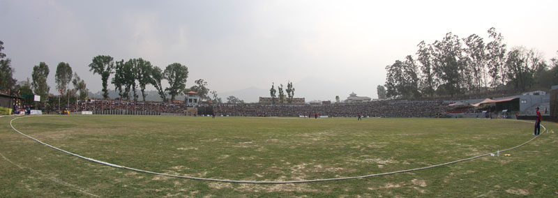ICC World Cricket League Championship match between Nepali Cricket team and Namibia at Tribhuvan University ground, Kirtipur, on Saturday, April 16, 2016. Photo: Udipt Singh Chhetry/THT