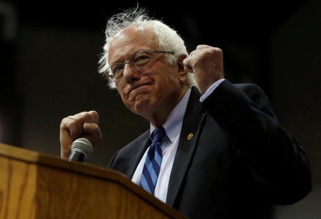 Democratic U.S. presidential candidate Bernie Sanders speaks at a campaign rally in Salem, Oregon, U.S., May 10, 2016. REUTERS/Jim Urquhart
