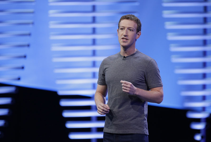 Facebook CEO Mark Zuckerberg speaks during the keynote address at the F8 Facebook Developer Conference in San Francisco, on April 12, 2016. Photo: AP