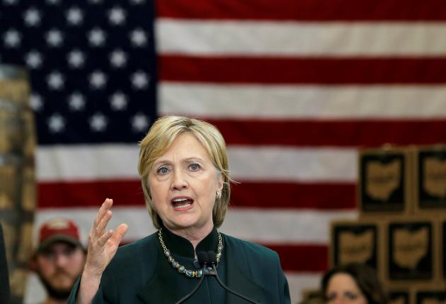 U.S. Democratic presidential candidate Hillary Clinton speaks at a campaign event in Athens, Ohio, United States, May 3, 2016. REUTERS/Jim Young