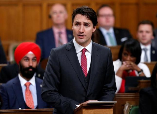 Canada's Prime Minister Justin Trudeau delivers a formal apology for the Komagata Maru incident in the House of Commons on Parliament Hill in Ottawa, Canada, May 18, 2016. REUTERS/Chris Wattie