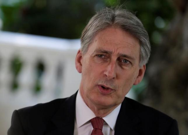 Britain's Foreign Secretary Philip Hammond talks to Reuters during an interview in Havana, Cuba, April 29, 2016. REUTERS/Enrique de la Osa