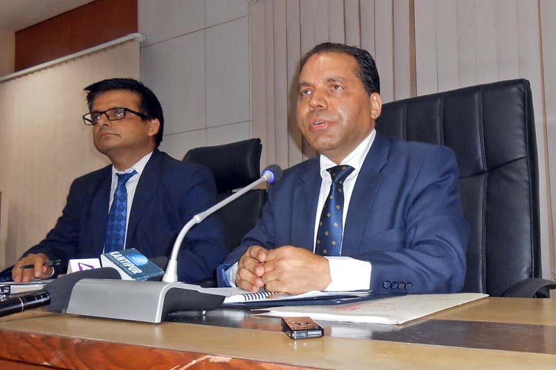 Spokesperson of the Ministry of Foreign Affairs, Bharat Raj Paudyal, briefs about the death of 12 Nepalis in the Kabul suicide attack in Afghanistan, on Tuesday, June 21, 2016. Photo: RSS