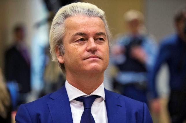 Dutch far-right Party for Freedom (PVV) leader Geert Wilders sits in a courtroom of the courthouse in Schiphol, the Netherlands March 18, 2016. REUTERS/Michael Kooren