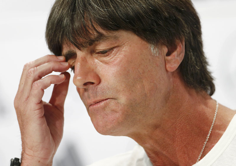 Germany's coach Joachim Loew during a news conference at  Stade Camille Fournier, Evian-Les-Bains, France on June 28, 2016. Photo: Reuters/File