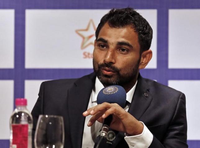 Indian cricketer Mohammed Shami speaks during a news conference in Mumbai, India January 5, 2016. REUTERS/Danish Siddiqui/Files