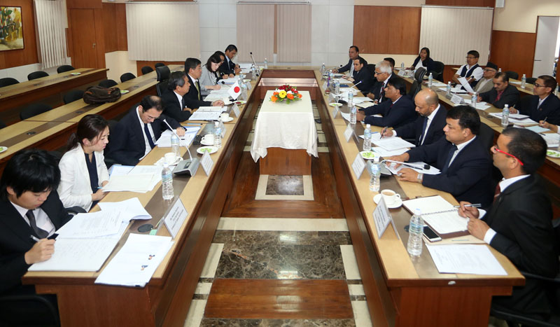 Representatives from Japan and senior Nepali officers from various ministries participate in the meeting of Nepal-Japan Political Consultation in Kathmandu, on Wednesday, June 29, 2016. Photo: RSS