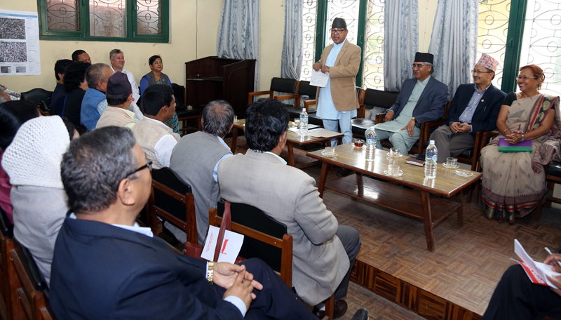 Nepali Congress Parliamentary Party Working Committee meeting takes place in Singha Darbar of Kathmandu, on Thursday, June 23, 2016. Photo: RSS