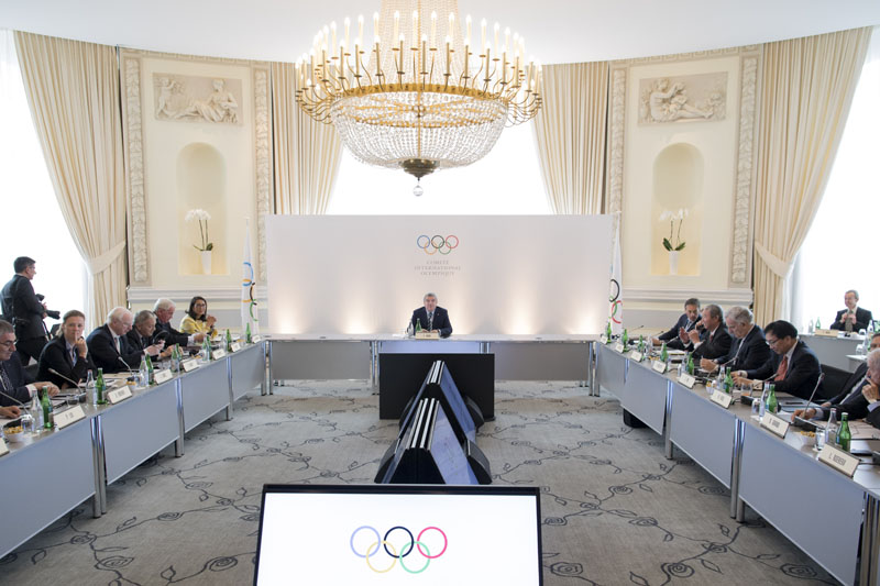 International Olympic Committee, IOC, President Thomas Bach of Germany, center, speaks during the opening of the Olympic summit in Lausanne, Switzerland, Tuesday, June 21, 2016, ahead of the Olympic Games in Rio de Janeiro, Brazil. Photo: AP/File