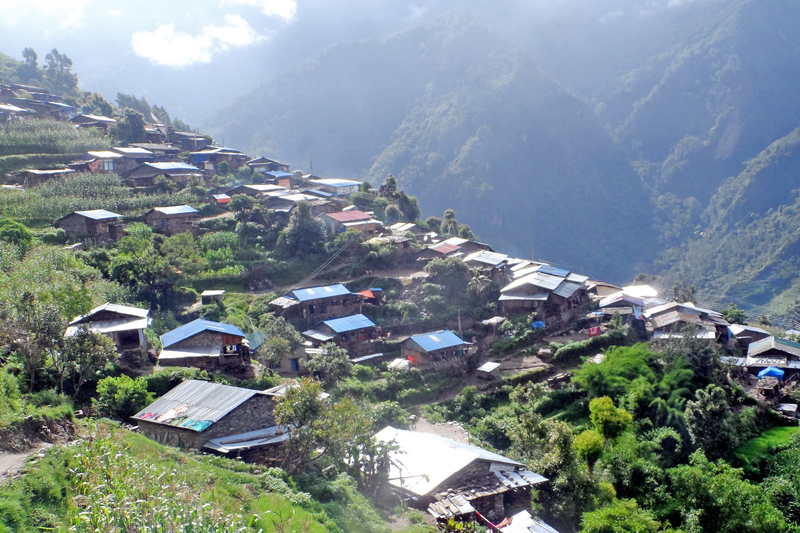 A general view of Yarsa Gaun in Gorkha district as captured on Wednesday, June 29, 2016. Photo: RSS