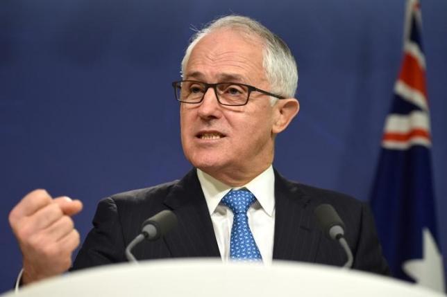 Australian Prime Minister Malcolm Turnbull speaks during a media conference announcing new anti-terrorism laws in Sydney, Australia, July 25, 2016.   AAP/Dan Himbrechts/via REUTERS.