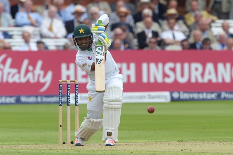 Pakistan's Asad Shafiq bats on day one of the Test match against England at Lord's, London, Thursday July 14, 2016. Photo: AP