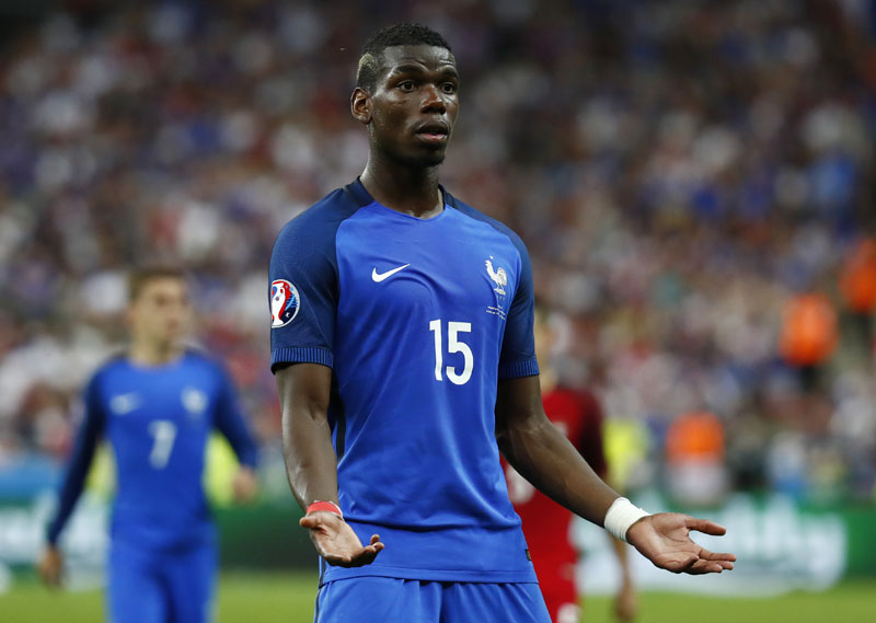 France's Paul Pogba reacts during the final of the European Championship against Portugal at Stade de France on July 10, 2016. Photo: Reuters/Filen
