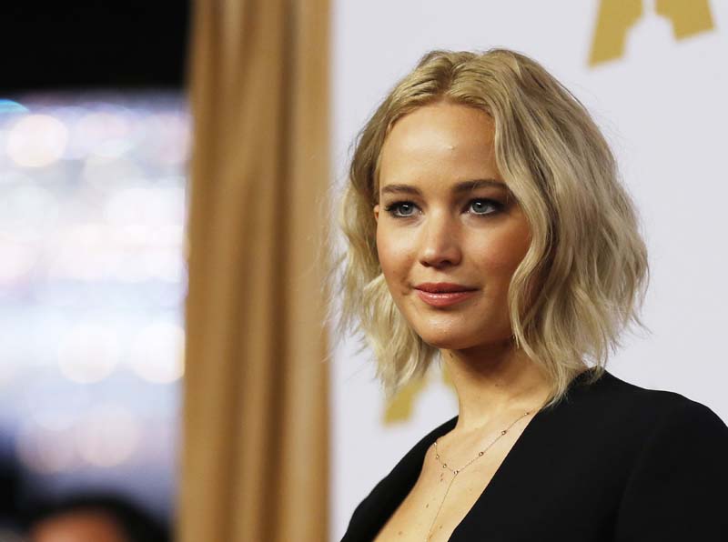 File- Actress Jennifer Lawrence arrives at the 88th Academy Awards nominees luncheon in Beverly Hills, California, on February 8, 2016. Photo: Reuters