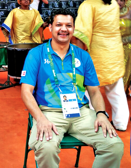 Nepal official Deepak Thapa officiating in the Rio Olympics in Brazil. Photo: Mahesh Acharya