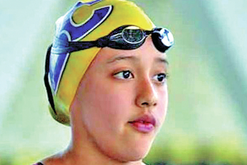 File photo of Nepali swimmer Gaurika Singh.
