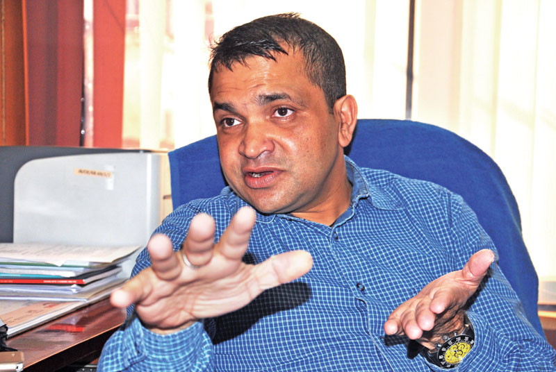 The CEO of Hydroelectricity Investment and Development Company Limited (HIDCL) Deepak Rauniar reveals the companyu2019s plans in mobilising resources for developing hydroelectric and transmission line projects,in Babarmahal, Kathmandu on Sunday, August 7, 2016. PHOTO: Balkrishna Thapa Chhetri/THT