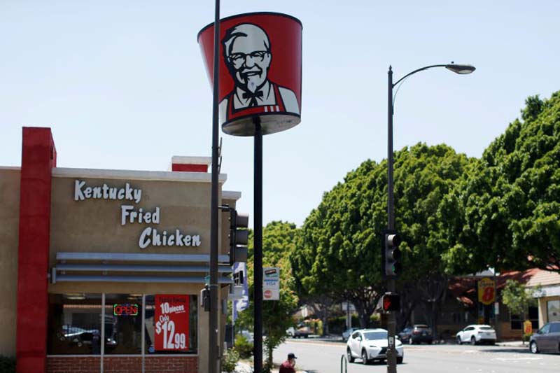 A KFC fast food restaurant, which is owned by Yum Brands Inc, is pictured ahead of their company results in Pasadena, California, US, on July 11, 2016. Photo: Reuters