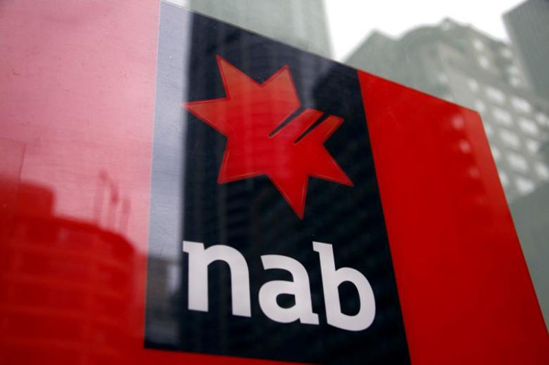 A National Australia Bank (NAB) logo is pictured on an automated teller machine (ATM) in central Sydney September 12, 2014. Photo: Reuters
