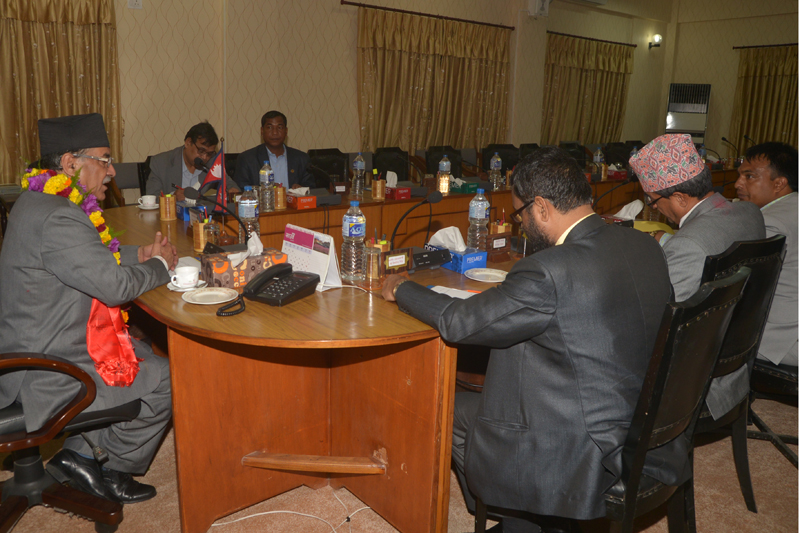 The new Cabinet led by Prime Minister Pushpa Kamal Dahal holds its first meeting, in Kathmandu, on Thursday, August 4, 2016. Photo: PM's Secretariat