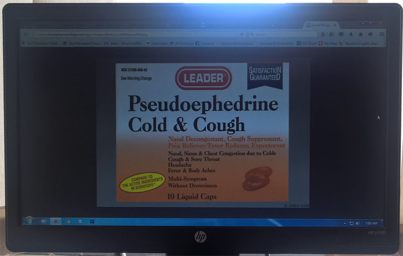 Pseudoephedrine. Photo: Sureis/THTOnline