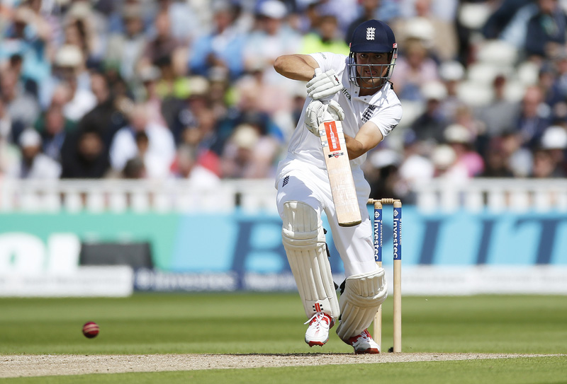 England's Alastair Cook in actionn. Photo: Reuters