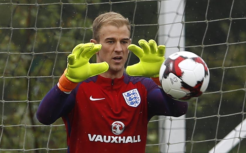 England's Joe Hart during training at St George's Park on September 3, 2016. Action Images via Reuters / Lee Smith