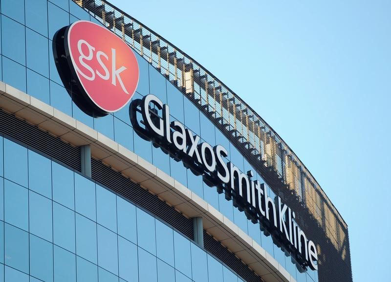 A GlaxoSmithKline logo is seen outside one of its buildings in west London, on February 6, 2008. Photo: Reuters