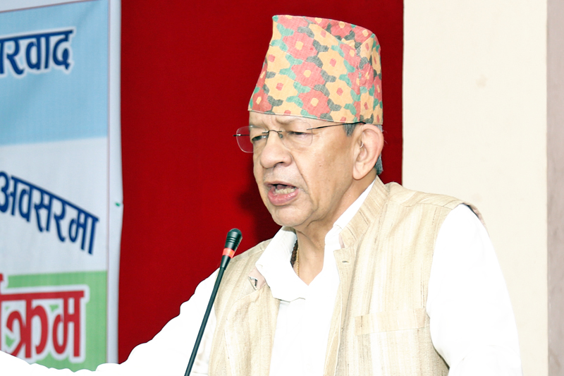 FILE: Rastriya Prajatantra Party Chairman Pashupati Shamsher Jung Bahadur Rana speaking at a programme in kathmandu, on Wednesday, September 28, 2016. Photo: RSS