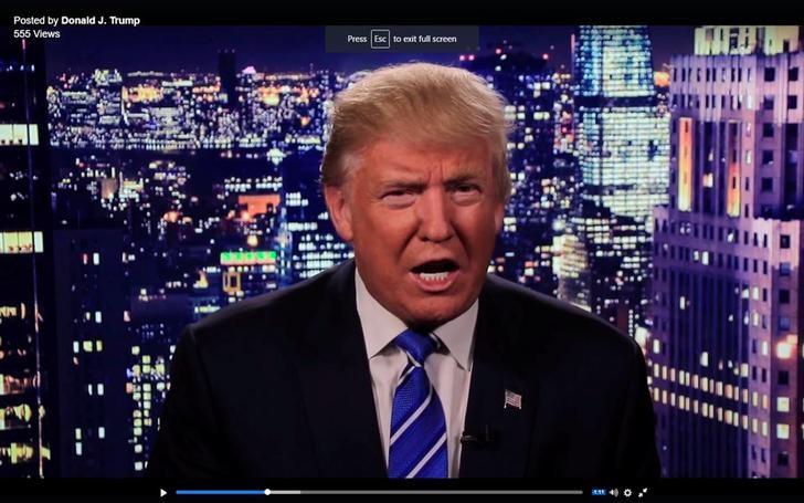 Republican US presidential nominee Donald Trump is seen in a video screengrab as he apologizes for lewd comments he made about women during a statement recorded by his presidential campaign and released via social media after midnight October 8, 2016. Donald J. Trump via Reuters/Handout