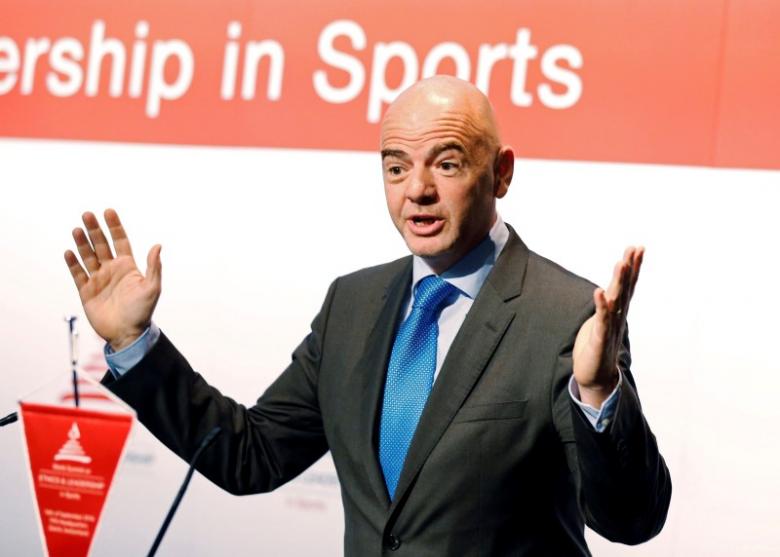 FIFA President Gianni Infantino attends the World Summit on Ethics and Leadership in Sports at the headquarters of FIFA in Zurich, Switzerland September 16, 2016. REUTERS/Ruben Sprich
