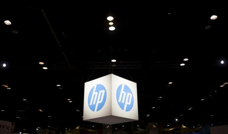 The Hewlett-Packard (HP) logo is seen as part of a display at the Microsoft Ignite technology conference in Chicago, Illinois, on May 4, 2015. Photo: Reuters