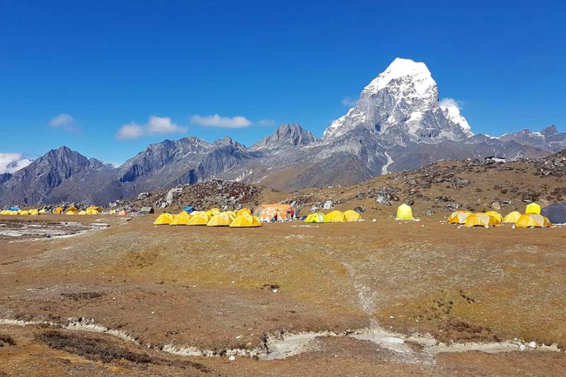 File - Mt Amadablam base camp. Photo Courtesy: Mingma Sherpa