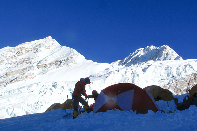 Mt Shishapangma in Tibet. Photo: RMI Expeditions