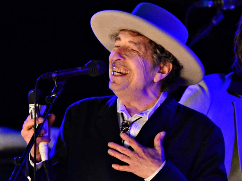 File- US musician Bob Dylan performs during on day 2 of The Hop Festival in Paddock Wood, Kent on June 30, 2012. Photo: Reuters