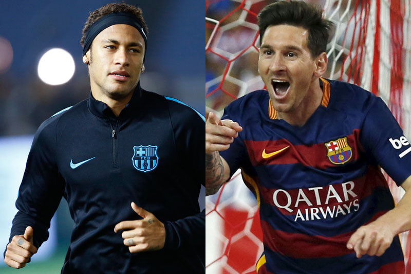 File photos of Barcelona's forwards Neymar and Lionel Messi. Photos: Reuters