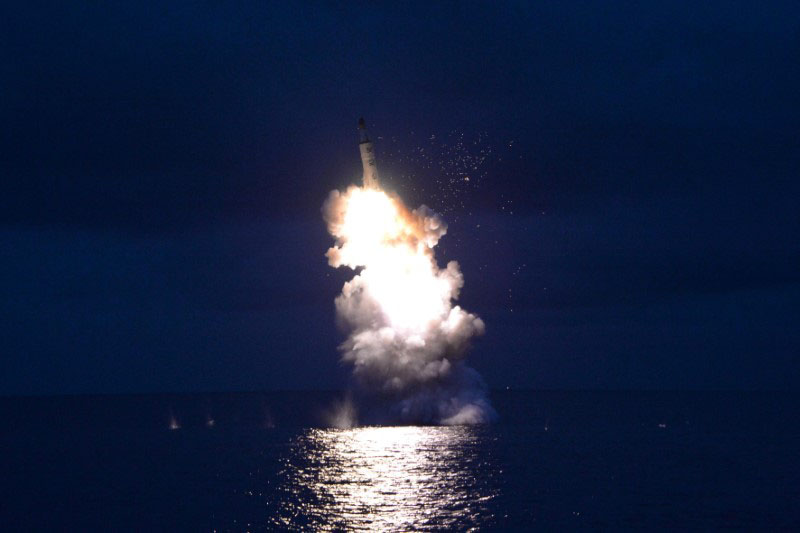 A test-fire of strategic submarine-launched ballistic missile is seen in this undated photo released by North Korea's Korean Central News Agency (KCNA) in Pyongyang, on August 25, 2016. Photo: Reuters