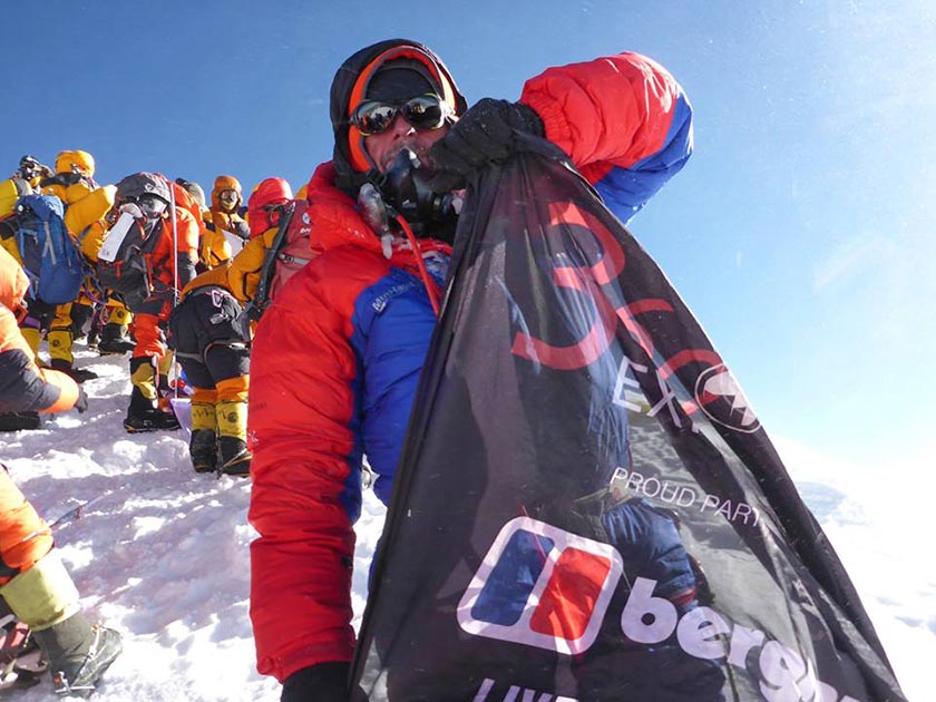 Australian climber Rolfe Oostra on Mt Everest in last spring. File Photo