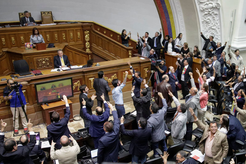 A general view of Venezuela's National Assembly during a session in Caracas, Venezuela, on October 23, 2016. Photo: Reuters