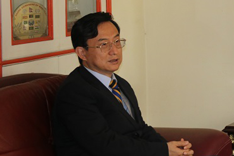 File photo of Chinese Ambassador to Nepal, Wu Chuntai. Photo courtesy: Pushpa Kamal Dahal's Secretariat