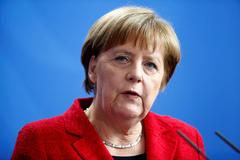 German Chancellor Angela Merkel attends a news conference in Berlin, Germany, April 6, 2016. Photo: Reuters