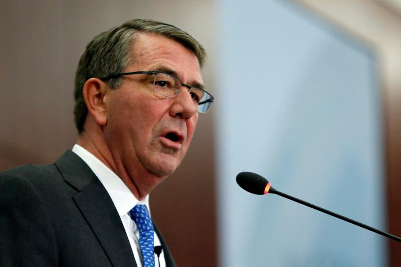 US Defense Secretary Ash Carter speaks at the Center for Strategic and International Studies in Washington, US, on October 28, 2016. Photo: Reuters