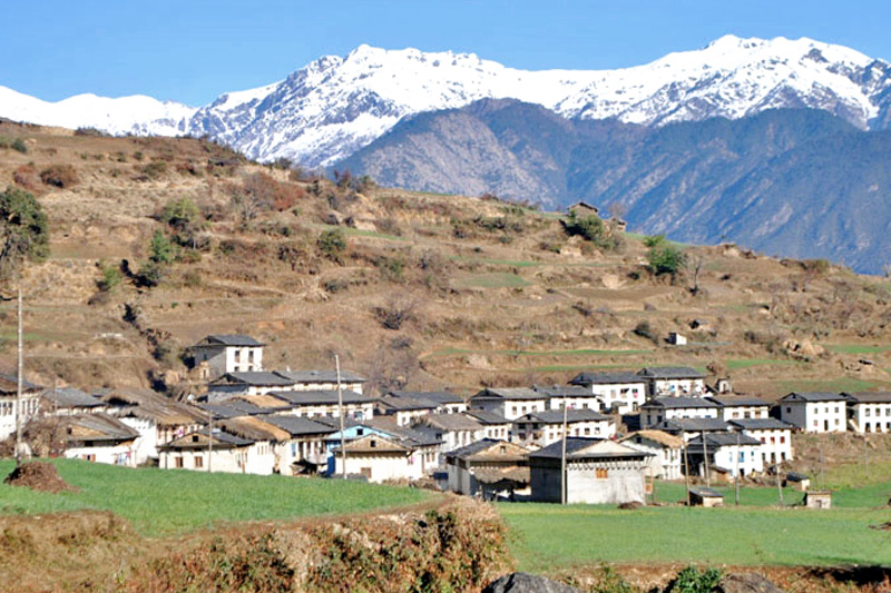 A spectacular view of the Chakure Mountain as seen from Sirpachaur, a predominantly magar settlement, in Ramidanda of Jajarkot district, on Friday, November 25, 2016. Photo: RSS