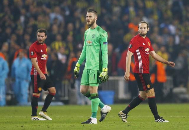 Football Soccer - Fenerbahce SK v Manchester United - UEFA Europa League Group Stage - Group A - SK Sukru Saracoglu Stadium, Istanbul, Turkey - 3/11/16 Manchester United's David De Gea and Daley Blink look dejected after the game  Action Images via Reuters / Andrew Boyers Livepic