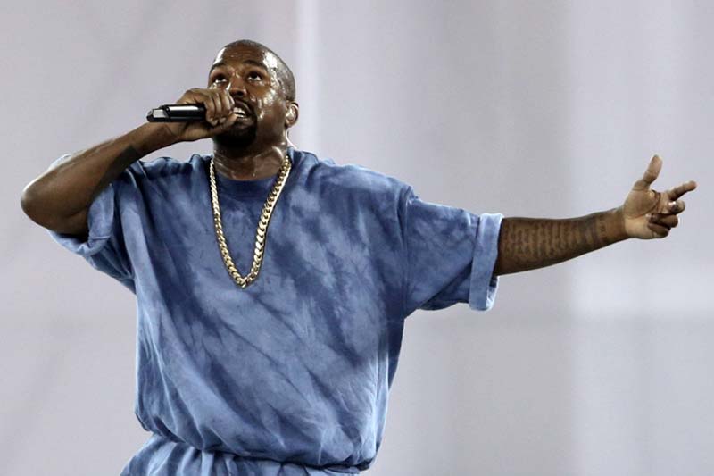 File- Recording artist Kanye West performs during the closing ceremony for the 2015 Pan Am Games at Pan Am Ceremonies Venue in Toronto, Canada, in July 26, 2015. Photo: AP
