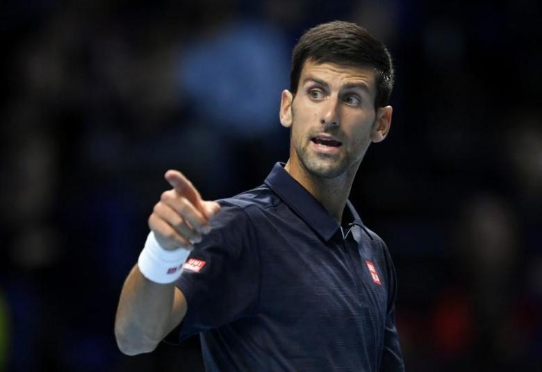 Britain Tennis - Barclays ATP World Tour Finals - O2 Arena, London - 15/11/16 Serbia's Novak Djokovic in action during his round robin match with Canada's Milos Raonic Action Images via Reuters / Tony O'Brien Livepic EDITORIAL USE ONLY.