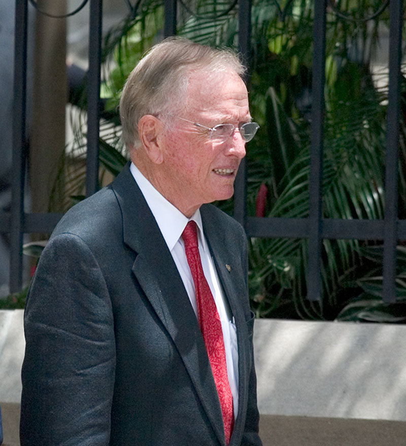 File- Famed heart surgeon Dr. Denton Cooley leaves memorial services for Enron founder Ken Lay at the First United Methodist Church in Houston, Texas, US on July 12, 2006. Photo: REUTERS