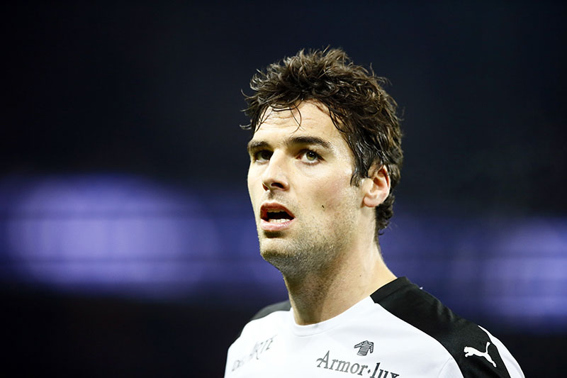 Rennes' Yohann Gourcuff looks on during their French League One soccer match between PSG and Marseille at the Parc des Princes stadium in Paris, France, on Sunday, November 6, 2016. Photo: AP
